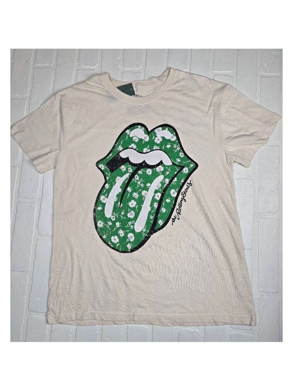 The Rolling Stones Tan Graphic Tee Medium